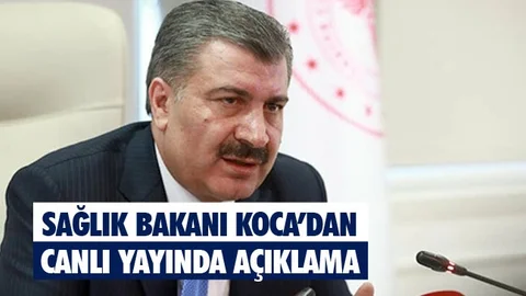 Bakan Koca Canlı Yayında Açıklama Yaparak Soruları Yanıtladı