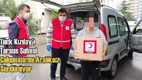 Tarsus Vefa Sosyal Destek Grubu Üyesi Türk Kızılay’ı Çalışmalarını Sürdürüyor