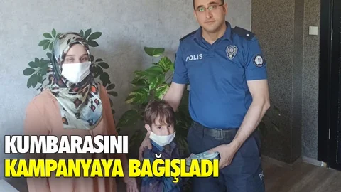 Kumbarasını "Biz Bize Yeteriz Türkiyem" Kampanyasına Bağışladı