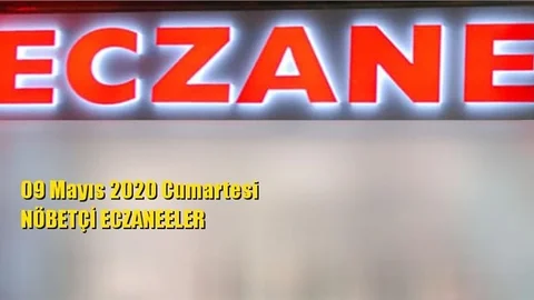 Mersin Nöbetçi Eczaneler 09 Mayıs 2020 Cumartesi