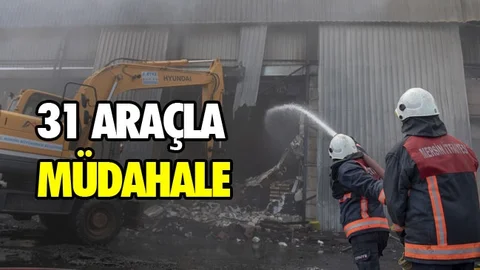 Fabrika Yangınına 31 Araçla Anında Müdahale