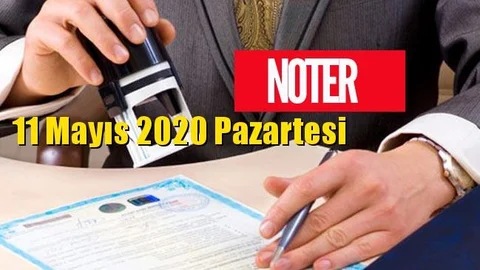 11 Mayıs  Pazartesi Günü Nöbetçi Noterler