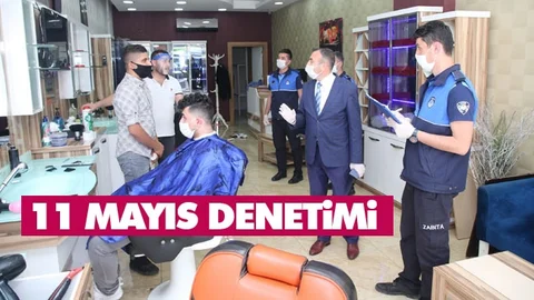 Akdeniz'de Zabıta'dan Berber ve Kuaförlere Denetim