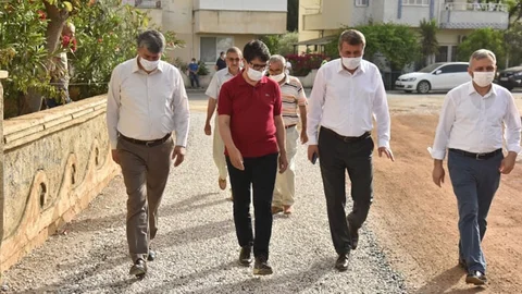 Anamur İskele Mahallesinde Asfaltlama Çalışması