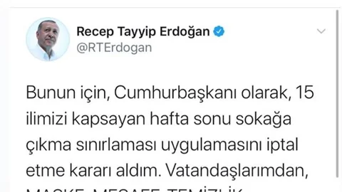 Sokağa Çıkma Sınırlaması İptal Edildi