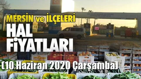 10 Haziran Çarşamba Yaş Sebze ve Meyve Hal Fiyatları
