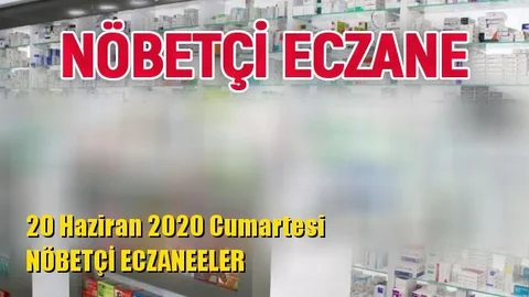 Mersin Nöbetçi Eczaneler 20 Haziran 2020 Cumartesi
