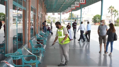 Hareketlilik Yaşanan TAŞTİ’de Büyükşehir’den Sürekli Dezenfekte Çalışması