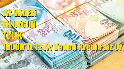 12 Ay Vade İle Çekilen 10.000 TL'lik İhtiyaç Kredisinin Geri Ödemesi Ne Kadar?