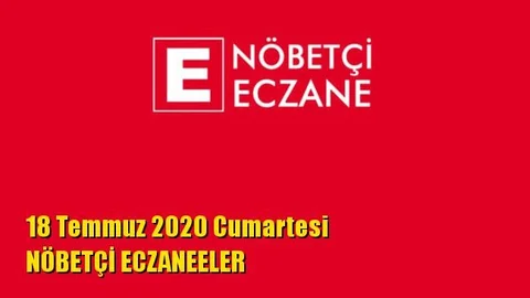 Mersin Nöbetçi Eczaneler 18 Temmuz 2020 Cumartesi