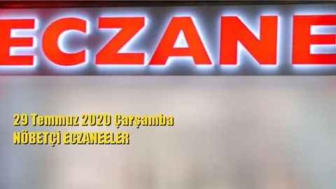Mersin Nöbetçi Eczaneler 29 Temmuz 2020 Çarşamba