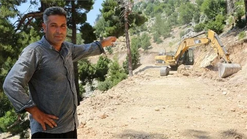 Çamlı Mahallesinde Yol Genişletme Çalışması