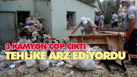 3 Kamyon Çöp Çıktı