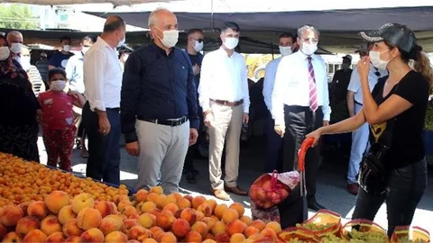 Gültak ve Pamuk’tan Pazaryerinde Koronavirüs Denetimi