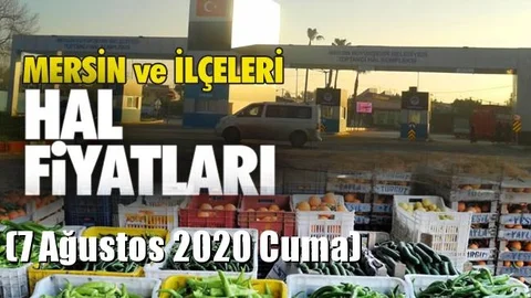 7 Ağustos Cuma Yaş Sebze ve Meyve Hal Fiyatları