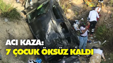 Kazada Anne Öldü, Baba ve 7 Çocuk Yaralandı