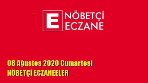 Mersin Nöbetçi Eczaneler 08 Ağustos 2020 Cumartesi
