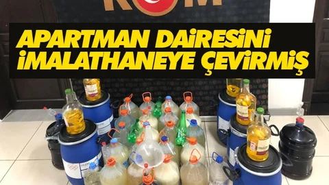 Apartman Dairesinde Sahte İçki Üreten Şahıs Yakalandı