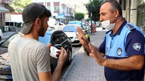 Maske Takmayan Esnaf ve Vatandaşlar Uyarıldı