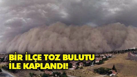 Toz Bulutu İlçeyi Kapladı