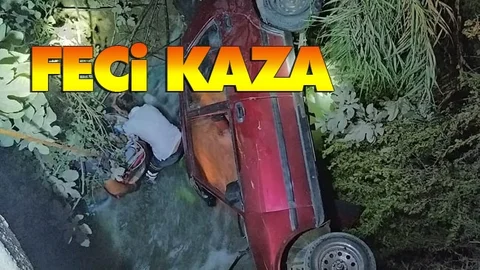 Otomobil Kanala Uçtu: 1 Kişi Öldü 2 Kişi Yaralı