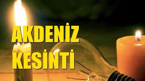 Akdeniz Elektrik Kesintisi 21 Eylül Pazartesi