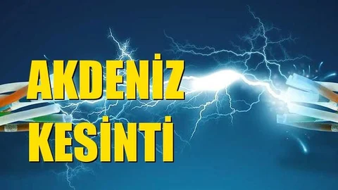 Akdeniz Elektrik Kesintisi 28 Eylül Pazartesi