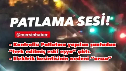 Patlama Sesi: Kontrollü Patlatma Yapıldı İçerisinden Eşya Çıktı