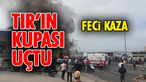 1 Kamyon ve 2 TIR Birbirine Girdi: Feci Kaza