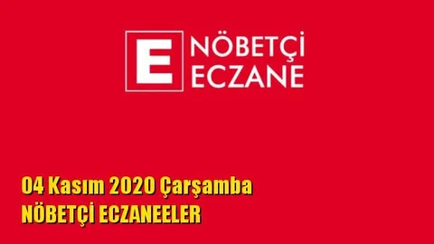 Mersin Nöbetçi Eczaneler 04 Kasım 2020 Çarşamba