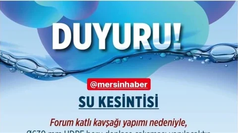 MESKİ’den Su Kesintisi Duyurusu!