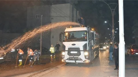 Yenice’de Yıkama ve Dezenfekte Çalışması
