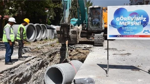 Yağmursuyu Hattı İmalatları Devam Ediyor