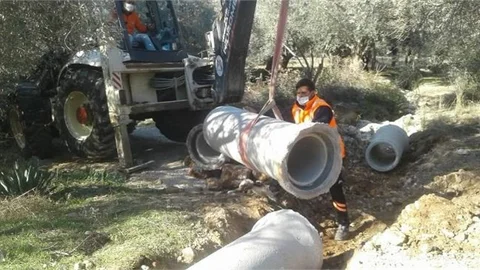 Büz Boru Döşeme Çalışmaları Sürüyor