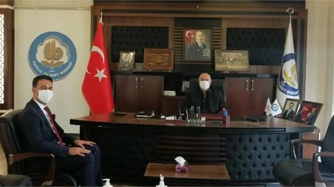 SGK Müdürü Metin, Tarsus Ticaret Borsası Başkanı Kaya’yı Ziyaret Etti