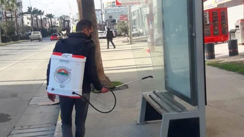 Toroslar'da, Tüm Ortak Kullanım Alanlarında Dezenfekte Çalışması Sürüyor