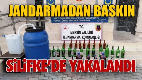 Silifke'de Sahte Alkol Baskını