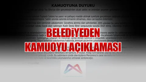 Belediyeden Molotoflu Saldırı İçin Kamuoyu Duyurusu