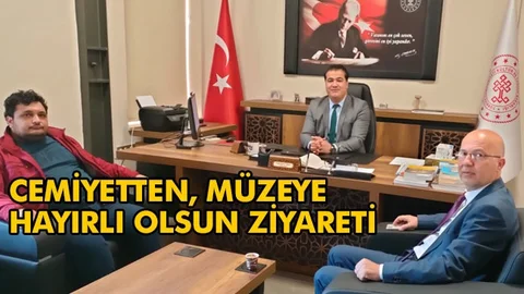 Cemiyetten, Müze Müdürü Alper'e Hayırlı Olsun Ziyareti