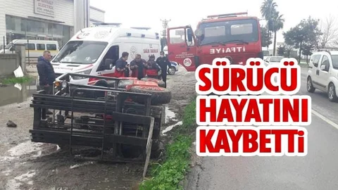 Devrilen Forklift'in Sürücüsü Hayatını Kaybetti