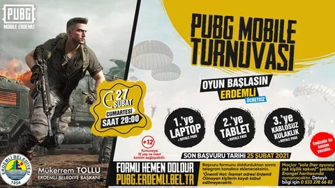 Pubg Mobile Erdemli Turnuvası Başlıyor !