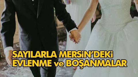 Mersin'de Evlenmeler de Boşanmalar da Azaldı!