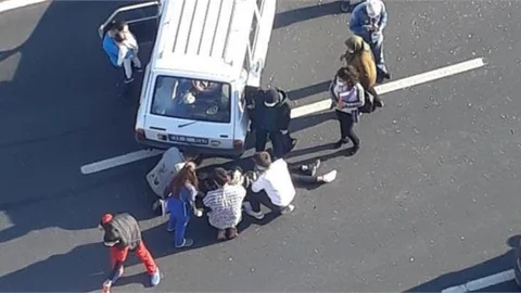 Otomobilin Çarptığı Yaya Hastaneye Kaldırıldı