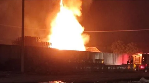 Hızar Atölyesinde Yangın