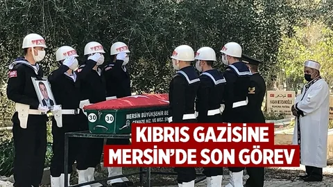 Kıbrıs Gazisine Mersin'de Son Görev
