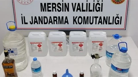 Mersin’de 46 Litre Kaçak İçki Ele Geçirildi