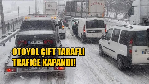 Tekir - Pozantı Yolu Yoğun Kar Yağışı Nedeniyle Trafiğe Kapandı