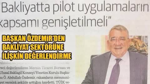 Başkan Özdemir; "Bakliyatta Pilot Uygulamaların Kapsamı Genişletilmeli"