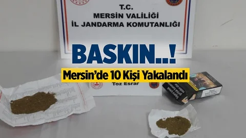 Mersin'de Operasyon, 10 Kişi Yakalandı