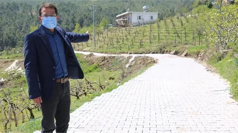 Şahna Mahallesi’nde Yol Çalışması